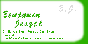 benjamin jesztl business card